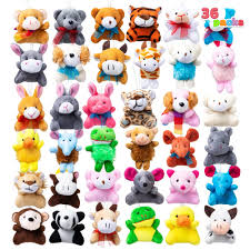 JOYIN 36 Mini Peluches de Animales Surtidos - 7.6cm