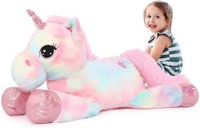 Unicornio de Peluche Rosa Gigante - MorisMos 80cm