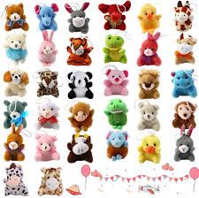 RANJIMA Mini Peluches de Animales - 32 Piezas
