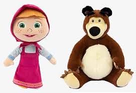 Masha y Oso: Peluche Suave de 20 cm