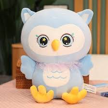 Almohada de Peluche Búho Colorido para Niños