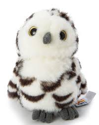 Bebé Búho de Nieve de Peluche - 12 cm