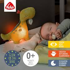 Luz Nocturna Dino: Peluche Brillante