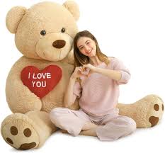 Oso Peluche Gigante MorisMos 150cm con Corazón Rojo