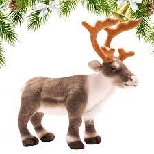 Almohada de Reno Navideño de Peluche