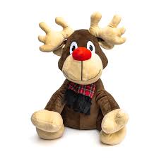 Peluche de Reno Navideño - Decoración y Regalo Festivo
