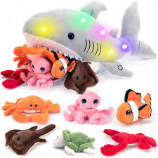 Tiburón Luminoso de Peluche para Niñas
