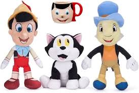 Peluche Pinocho y Jiminy - Set de 30 cm con Taza