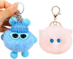 Juego de 2 Llaveros de Peluche Personalizados