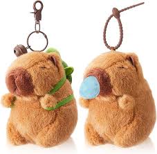 Ruzister: 2 Llaveros de Peluche Capybara