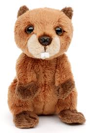 Uni-Toys - Peluche de Marmota Sentada 12 cm