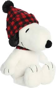 Peluche Snoopy de Invierno con Diseño Cuadros