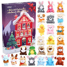 Calendario de Adviento de Peluche para Niños - 24 Juguetes de Navidad