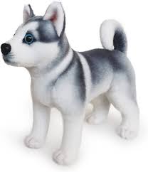 Peluche Realista de Husky Suave y Adorable