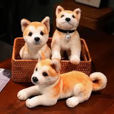 Peluche Akita Tumbado 30 cm - BYNYXI