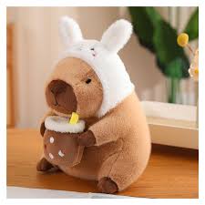 Almohada Kawaii Capibara con Aguacate - Peluche Suave de 12 Pulgadas