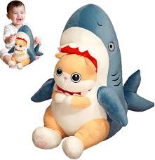 Peluche de Tiburón para Niños - Gatito/Perro