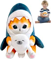 Gato Peluche Tiburón Mineup - 33 cm