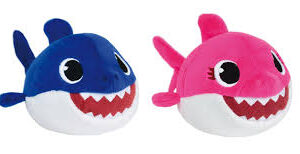 Set de 2 Peluches Baby Shark: Mamá Tiburón Rosa