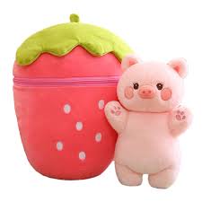 Felpudo de Fresa: Peluche Adorable para San Valentín