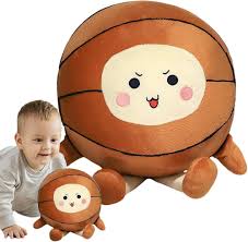 Pelota de Baloncesto de Peluche: Juguete y Almohada Divertida