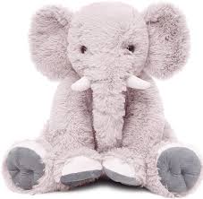MorisMos Elefante Peluche Grande 50cm - Gris