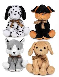 Pack Oferta: 4 Perritos de Peluche Suaves