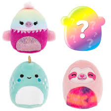 Squishville SQM0329 - Set de 4 Figuras de Peluche