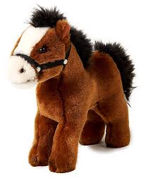 Caballo Marrón de Pie Uni-Toys - 23 cm