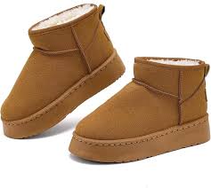 Botas de Nieve Clásicas para Mujer con Forro de Peluche