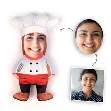 Cocinera de Peluche Personalizada con Tu Imagen - Fotoprix Dibuñecos