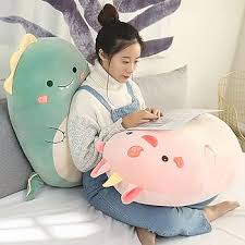 Almohada Dinosaurio Abrazable: Peluche Suave y Adorable