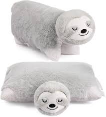 Almohada Peluche Perezoso 2 en 1 - Cojín Infantil Plegable