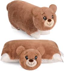 BRUBAKER Almohada Osito 2 en 1: Peluche y Comodidad