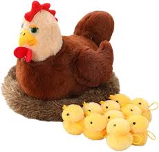 Peluche Kawaii de Gallina y Pollito