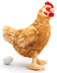 Gallina Marrón con Huevo - Uni-Toys 37 cm