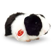 Conejillo de Indias Blanco y Negro Teddy Hermann 15 cm