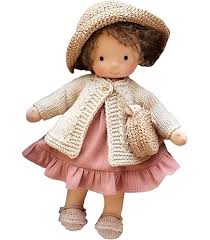 Muñeca de Trapo Waldorf con Cabello Rizado