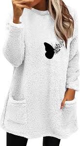 Jersey de Peluche Casual para Mujer