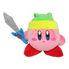Peluche Kirby con Espada 12cm - Multicolor