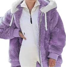 Sudadera Teddy Fleece con Capucha para Mujer - Otoño Invierno