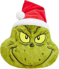 Cojín 3D del Grinch: Almohada Decorativa para Sofá y Cama