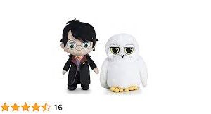 Pack 2 Peluches Harry Potter: Harry y Lechuza Hedwig
