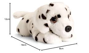 Peluche Dálmata Tumbado en Blanco y Negro