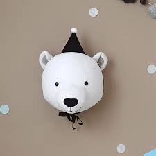 Cabeza de Animal de Felpa para Pared Infantil