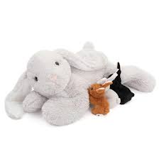 Peluches Conejo Gris y Bebés de MorisMos - 60cm