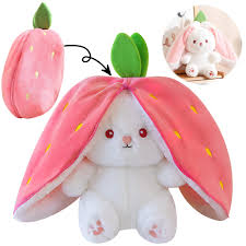 Almohada de Peluche Conejito de Fresa