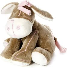 Peluche Rosa Burro para Bebés