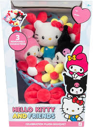 Ramo de Felpa Hello Kitty y Amigos - Celebración de 12 Piezas
