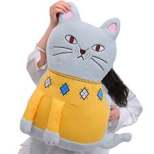 Almohada de Gato de Peluche Japonés Suave